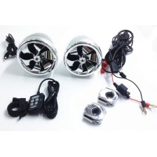 SHARK Amplified 3.0 inch Bluetooth Motorcycle Speaker Water-resistant Chrome