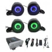 SHARK LPF & HPF UPGRADED 4.1 CHANNELS 2000W MOTORCYCLE AUDIO KITS FULL SET WITH 5INCH WATERPROOF SPEAKER