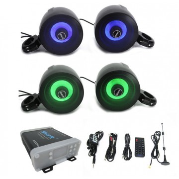 SHARK LPF & HPF UPGRADED 4.1 CHANNELS 2000W MOTORCYCLE AUDIO KITS FULL SET WITH 5INCH WATERPROOF SPEAKER