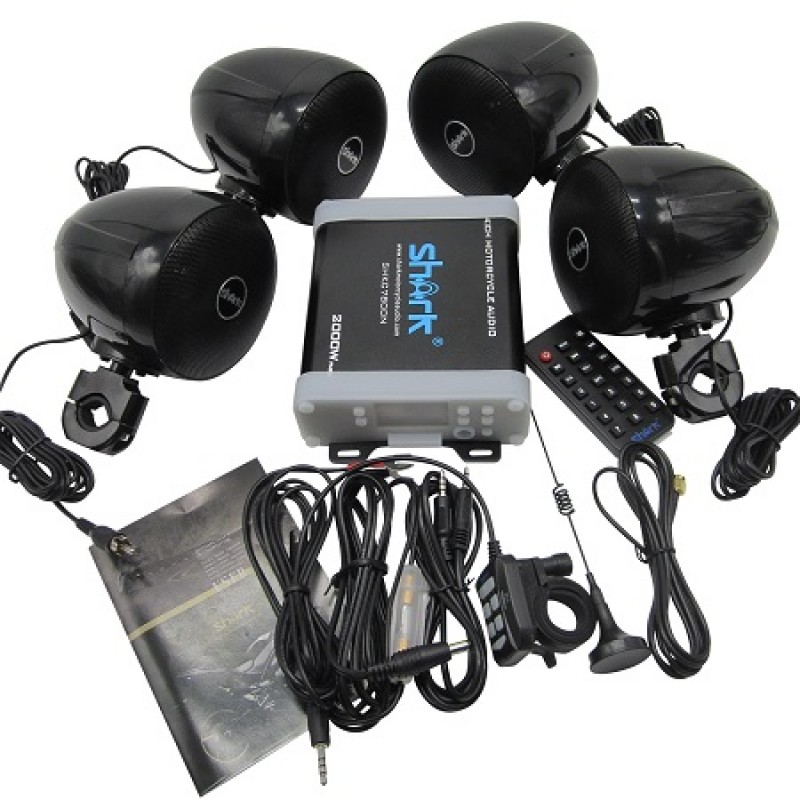Shark 4.1ch 2000W SHKC7800N98DB Bluetooth Audio for motorcycle, UTV