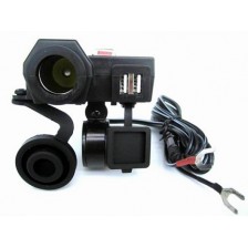 Dual USB 5V/12V 3.1A Waterproof Motorcycle Power Socket