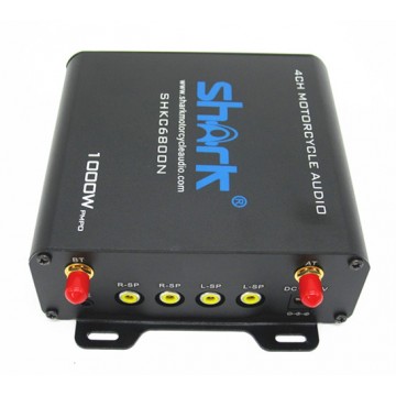 SHARK Powerful 4 Channels RMS 4*50W Motorcycle Amplifier（Amplifier only, no motorcycle speaker）
